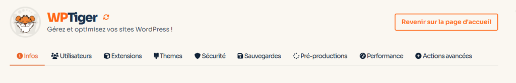 wp-tiger sauvegarder via hébergeur